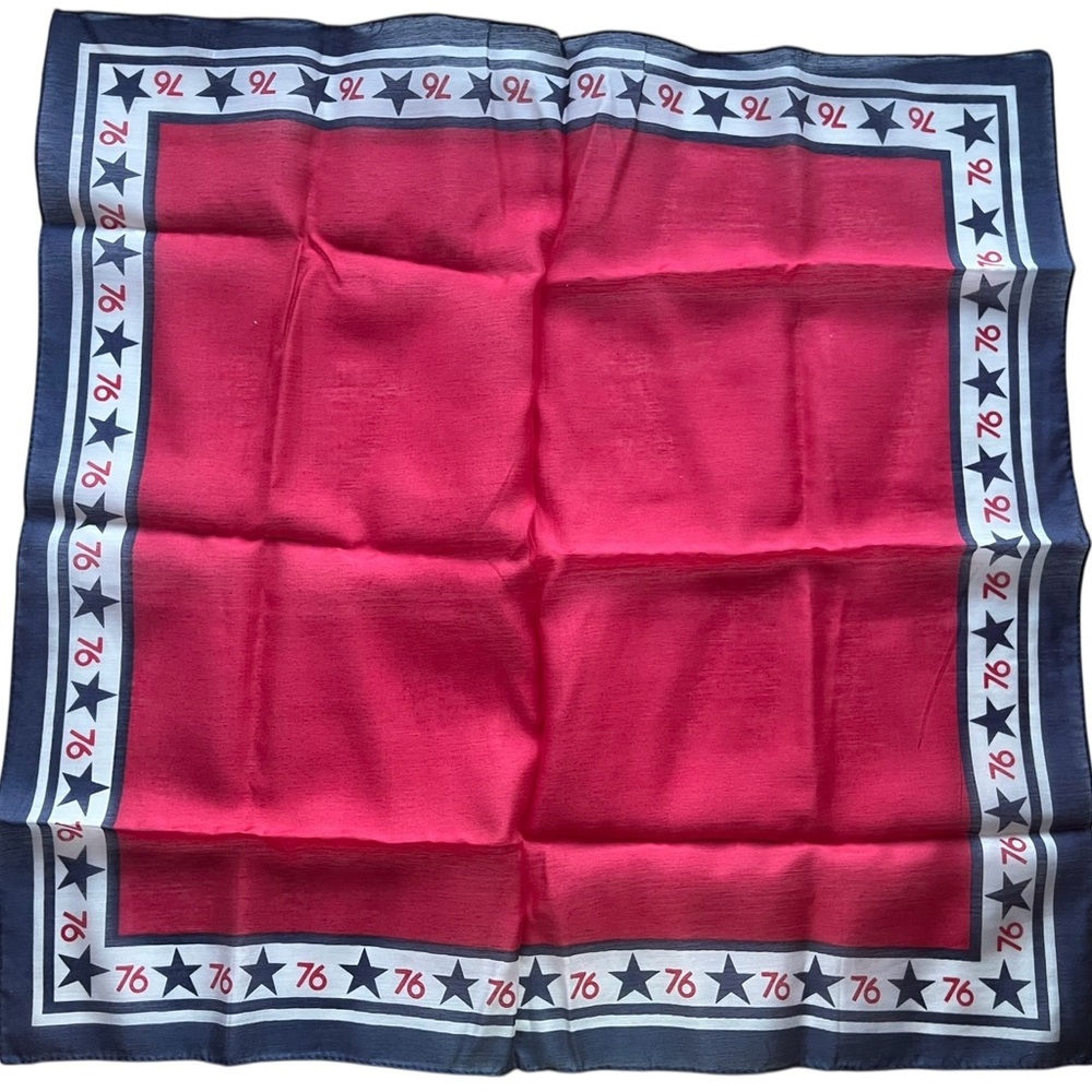 2 70s Vintage Bicentennial Handkerchiefs USA America 250th Birthday July 4th